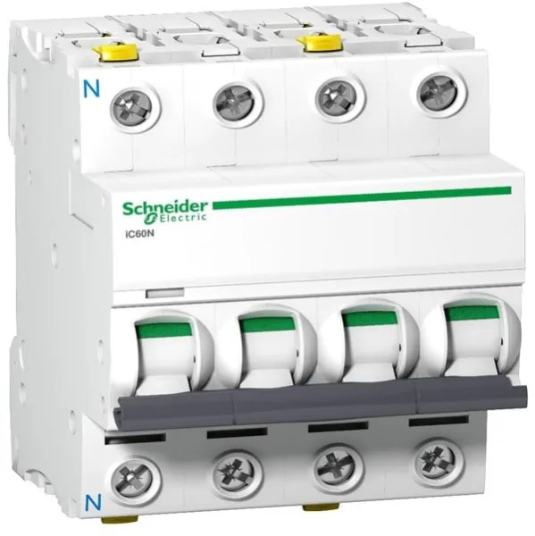 Schneider Electric Acti9 Leitungsschutzschalter iC60N, 3P+N 32A C, mit Doppelklemme, 72 mm